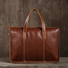 Handmade Leather Mens Cool Messenger Bag Briefcase Work Bag Business Bag Laptop Bag for men