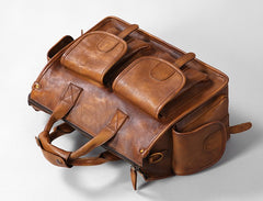 Handmade Leather Mens Cool Messenger Bag Briefcase Work Bag Business Bag Laptop Bag for men