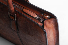 Handmade Leather Mens Cool Messenger Bag Briefcase Work Bag Business Bag Laptop Bag for men