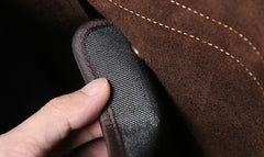 Handmade Leather Mens Cool Messenger Bag Briefcase Work Bag Business Bag Laptop Bag for men