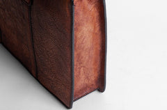 Handmade Leather Mens Cool Messenger Bag Briefcase Work Bag Business Bag Laptop Bag for men