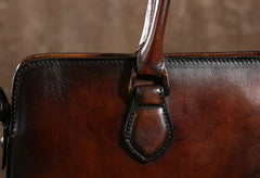 Handmade Leather Mens Cool Messenger Bag Briefcase Work Bag Business Bag Laptop Bag for men