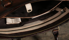 Handmade Leather Mens Cool Messenger Bag Briefcase Work Bag Business Bag Laptop Bag for men