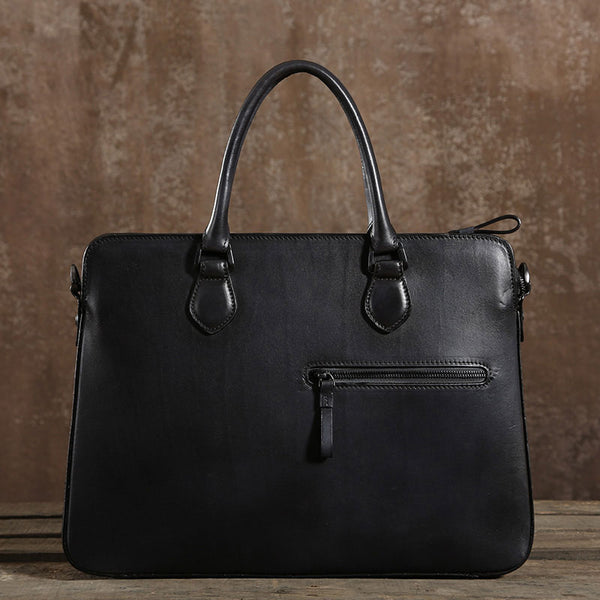 Handmade Leather Mens Cool Messenger Bag Briefcase Work Bag Business Bag Laptop Bag for men