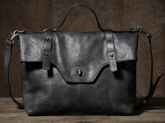 Handmade Leather Mens Cool Messenger Bag Briefcase Work Bag Business Bag Laptop Bag for men