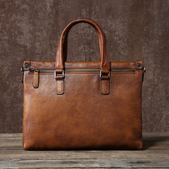 Handmade Leather Mens Cool Messenger Bag Briefcase Work Bag Business Bag Laptop Bag for men