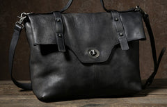 Handmade Leather Mens Cool Messenger Bag Briefcase Work Bag Business Bag Laptop Bag for men