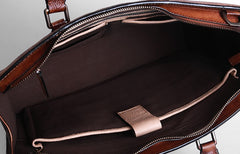 Handmade Leather Mens Cool Messenger Bag Briefcase Work Bag Business Bag Laptop Bag for men