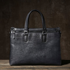 Handmade Leather Mens Cool Messenger Bag Briefcase Work Bag Business Bag Laptop Bag for men