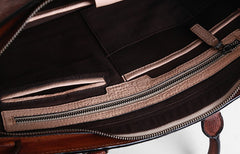 Handmade Leather Mens Cool Messenger Bag Briefcase Work Bag Business Bag Laptop Bag for men
