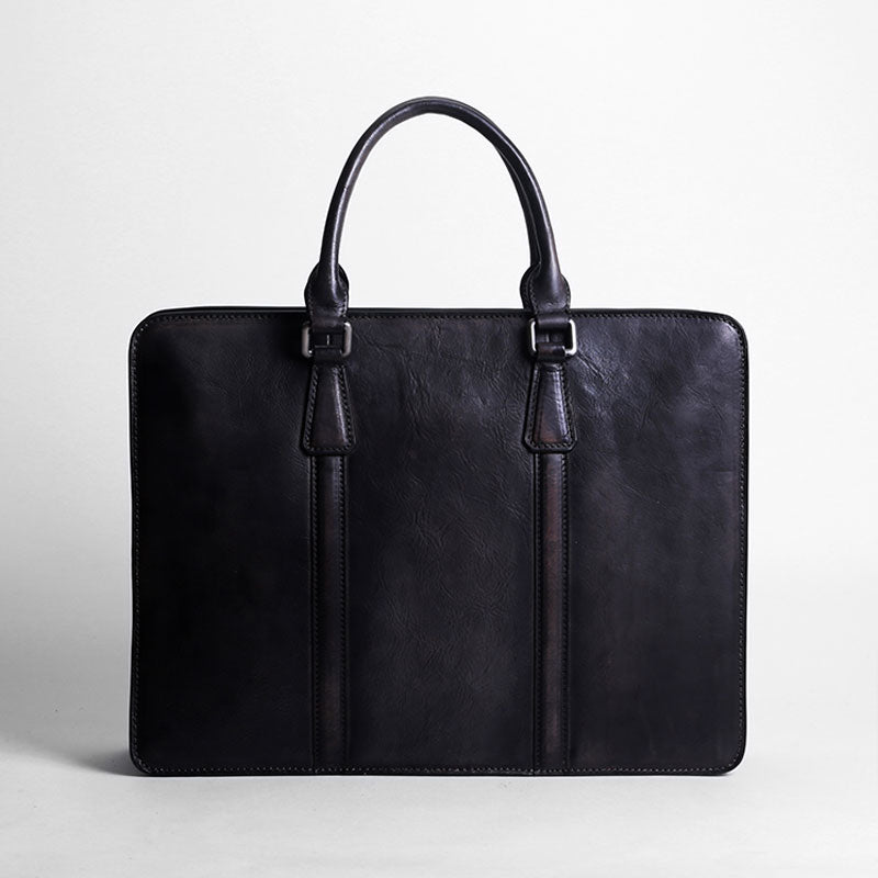 Handmade Leather Mens Cool Messenger Bag Briefcase Work Bag Business Bag Laptop Bag for men
