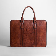 Handmade Leather Mens Cool Messenger Bag Briefcase Work Bag Business Bag Laptop Bag for men