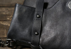 Handmade Leather Mens Cool Messenger Bag Briefcase Work Bag Business Bag Laptop Bag for men