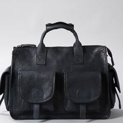 Handmade Leather Mens Cool Messenger Bag Briefcase Work Bag Business Bag Laptop Bag for men