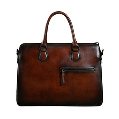 Handmade Leather Mens Cool Messenger Bag Briefcase Work Bag Business Bag Laptop Bag for men