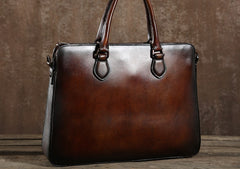 Handmade Leather Mens Cool Messenger Bag Briefcase Work Bag Business Bag Laptop Bag for men