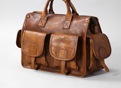 Handmade Leather Mens Cool Messenger Bag Briefcase Work Bag Business Bag Laptop Bag for men