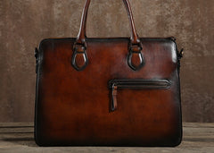 Handmade Leather Mens Cool Messenger Bag Briefcase Work Bag Business Bag Laptop Bag for men