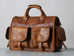 Handmade Leather Mens Cool Messenger Bag Briefcase Work Bag Business Bag Laptop Bag for men