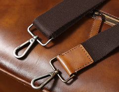 Handmade Leather Mens Cool Messenger Bag Briefcase Work Bag Business Bag Laptop Bag for men