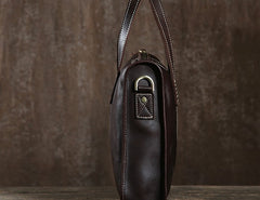 Handmade Leather Mens Cool Messenger Bag Briefcase Work Bag Business Bag Laptop Bag for men