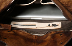 Handmade Leather Mens Cool Messenger Bag Briefcase Work Bag Business Bag Laptop Bag for men