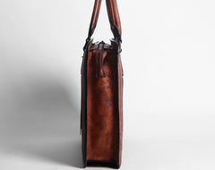 Handmade Leather Mens Cool Messenger Bag Briefcase Work Bag Business Bag Laptop Bag for men