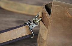 Handmade Leather Mens Cool Shoulder Bag Messenger Bag Camera Bag Cycling Bag for men