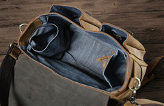 Handmade Leather Mens Cool Shoulder Bag Messenger Bag Camera Bag Cycling Bag for men