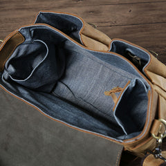 Handmade Leather Mens Cool Shoulder Bag Messenger Bag Camera Bag Cycling Bag for men