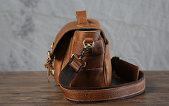 Handmade Leather Mens Cool Shoulder Bag Messenger Bag Camera Bag Cycling Bag for men