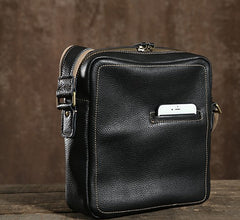 Handmade Leather Mens Cool Shoulder Bag Messenger Bag Chest Bag Bike Bag Cycling Bag for men