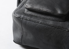Handmade Leather Mens Cool Shoulder Bag Messenger Bag Chest Bag Bike Bag Cycling Bag for men