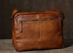 Handmade Leather Mens Cool Shoulder Bag Messenger Bag Chest Bag Bike Bag Cycling Bag for men