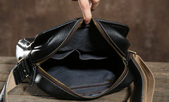 Handmade Leather Mens Cool Shoulder Bag Messenger Bag Chest Bag Bike Bag Cycling Bag for men