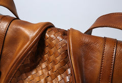 Handmade Leather Mens Cool Shoulder Bag Messenger Bag Chest Bag Bike Bag Cycling Bag for men