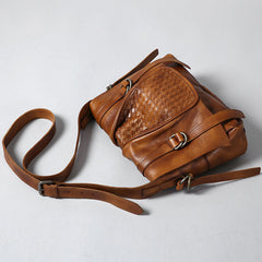 Handmade Leather Mens Cool Shoulder Bag Messenger Bag Chest Bag Bike Bag Cycling Bag for men