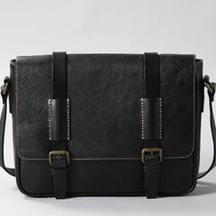 Handmade Leather Mens Cool Shoulder Bag Messenger Bag Chest Bag Bike Bag Cycling Bag for men