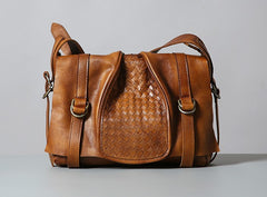 Handmade Leather Mens Cool Shoulder Bag Messenger Bag Chest Bag Bike Bag Cycling Bag for men