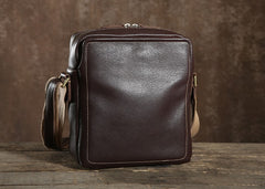 Handmade Leather Mens Cool Shoulder Bag Messenger Bag Chest Bag Bike Bag Cycling Bag for men
