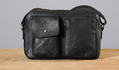 Handmade Leather Mens Cool Shoulder Bag Messenger Bag Chest Bag Bike Bag Cycling Bag for men