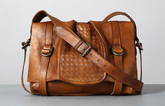 Handmade Leather Mens Cool Shoulder Bag Messenger Bag Chest Bag Bike Bag Cycling Bag for men