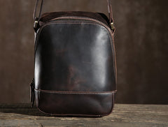Handmade Leather Mens Cool Small Shoulder Bag Messenger Bag Chest Bag Bike Bag Cycling Bag for men
