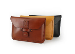 Handmade Leather Mens Front Pocket Wallet Card Wallets Small Change Wallets for Men - iwalletsmen
