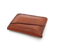 Handmade Leather Mens Front Pocket Wallet Card Wallets Small Change Wallets for Men - iwalletsmen