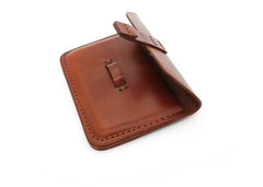 Handmade Leather Mens Front Pocket Wallet Card Wallets Small Change Wallets for Men - iwalletsmen