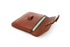 Handmade Leather Mens Front Pocket Wallet Card Wallets Small Change Wallets for Men - iwalletsmen