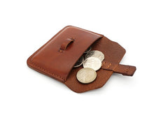 Handmade Leather Mens Front Pocket Wallet Card Wallets Small Change Wallets for Men - iwalletsmen