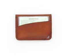 Handmade Leather Mens Front Pocket Wallet Card Wallets Small Change Wallets for Men - iwalletsmen