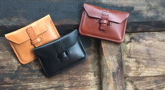 Handmade Leather Mens Front Pocket Wallet Card Wallets Small Change Wallets for Men - iwalletsmen